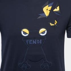 fendi navy butterfleyes & frogs t-shirt|fendi clothing for women.